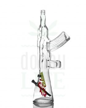 aus Glas Maschinengewehr Bong ‘Zombie Chaser’ | 48 cm