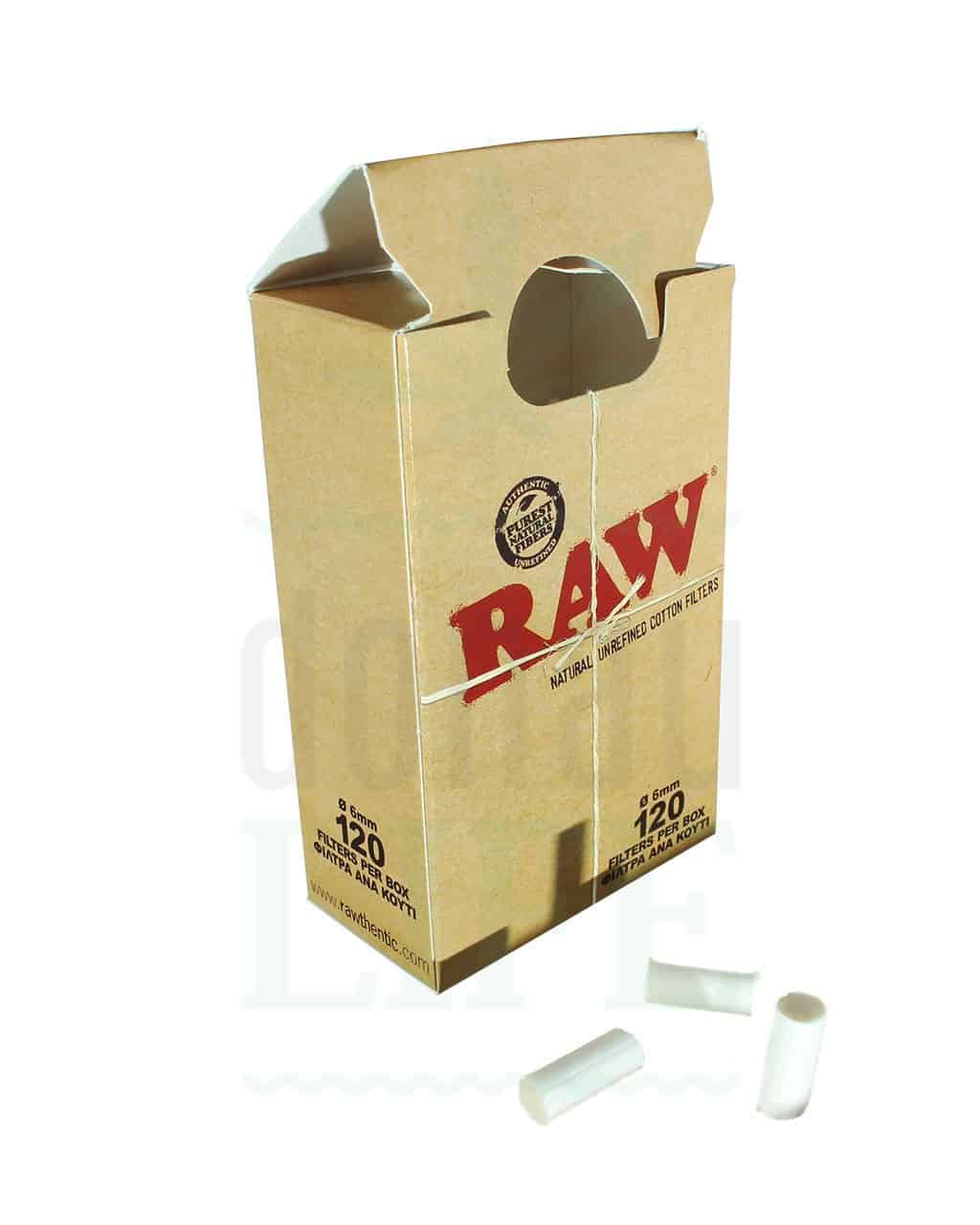 RAW Filter Tips Slim cigarette filters, 120 pieces