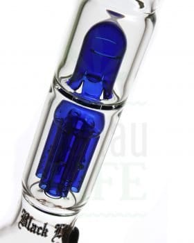 aus Glas BLACK LEAF ICE-Bong ‘Blue Edition’ mit 6-Arm Percolator | 38 cm