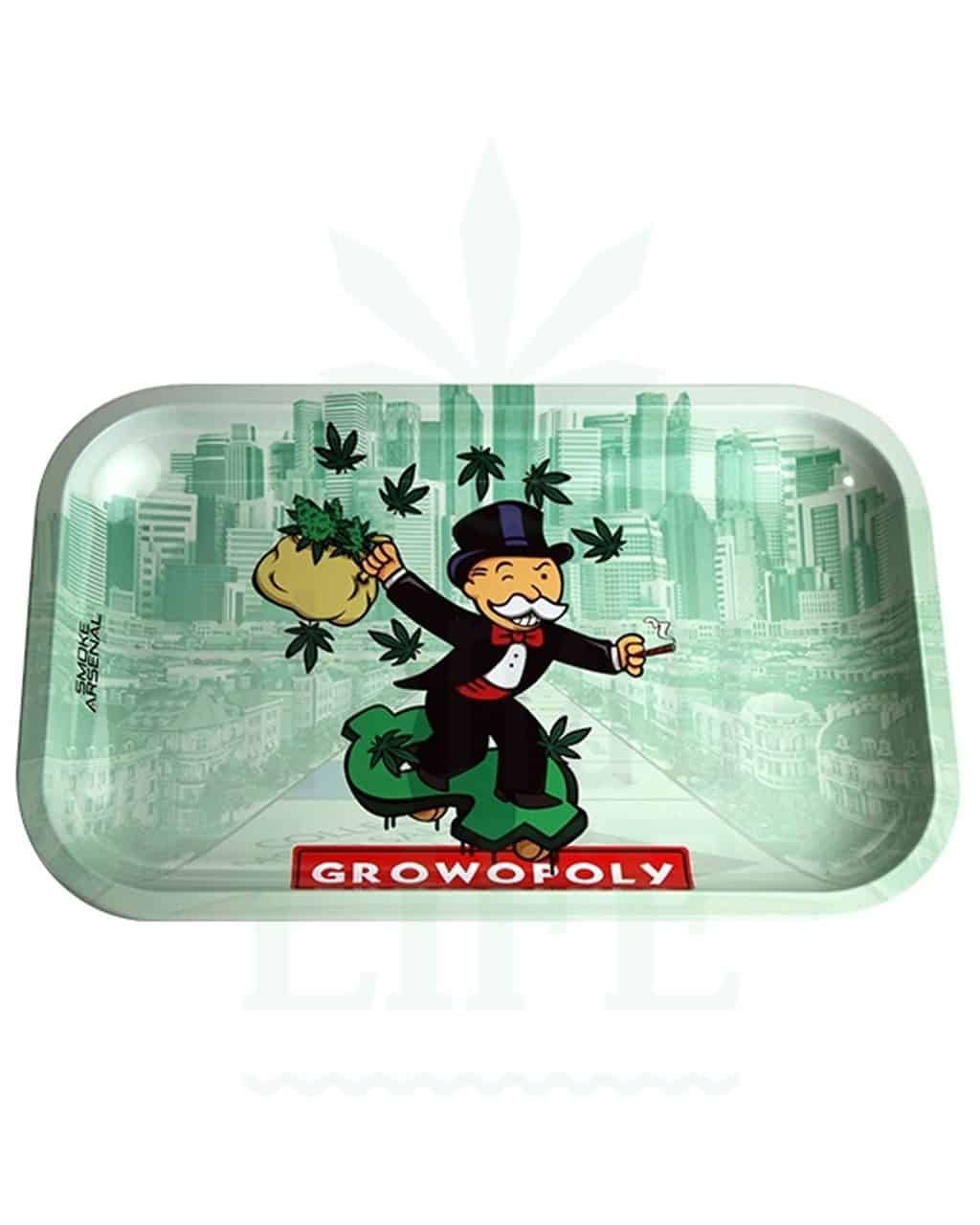 Mischschalen SMOKE ARSENAL Rolling Tray M | ‘Grownopoly’
