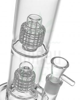 aus Glas BLAZE GLASS Bubbler Bong ‘Double Drum’ | 38,5 cm