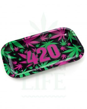 aus Metall V SYNDICATE Rolling Tray M | ‘420 Leaf’