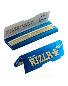 Beliebte Marken RIZLA+ Single Wide Papers Silver/Blue/Green | 50 Blatt