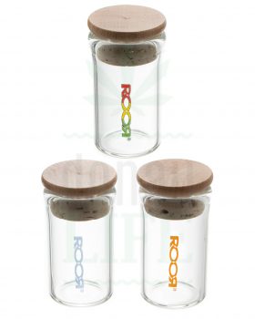 Headshop ROOR glass jar with wooden cork lid | 75 ml