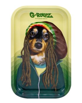 aus Metall G-ROLLZ Rolling Tray M | ‘Reggae Dog’