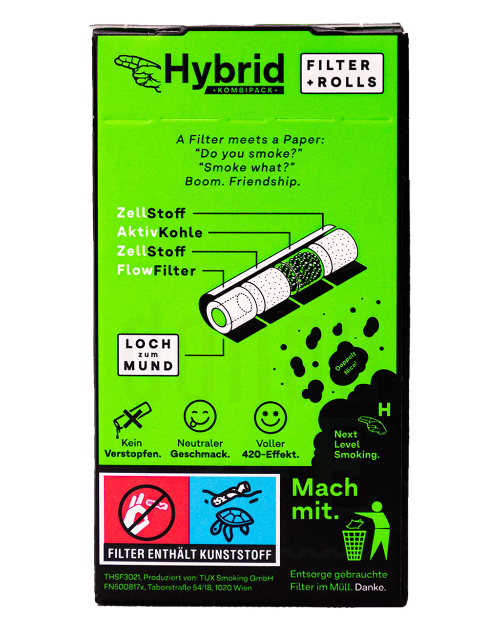 Hybrid Supreme Filters Zellstoff/Aktivkohle Ø 6,4mm - Cigarette Filters -  Accessories - Products
