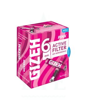 Aktivkohlefilter GIZEH Aktivkohlefilter 6 mm ‘Pink Edition’ | 34 Filter