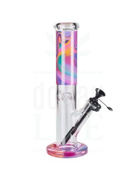 aus Glas CHAMP HIGH Eisbong ‘Purple Dripping’ | 31 cm