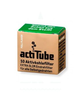 actiTube ACTITUBE Slim Aktivt kulfilter Extra Slim 10 stk | Fuld smag