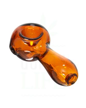 Glass pipes BLACK LEAF glass pipe amber | 9 cm
