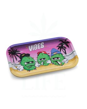 metal VIBES Tray Rolling Tray | The Vibes Buds