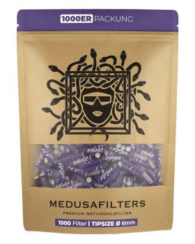 Aktivkohlefilter MEDUSA FILTERS Aktivkohlefilter 6 mm ‘Violett Edition’ | 1000 Filter