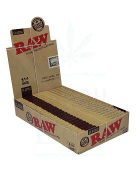 made from hemp RAW Classic 1 1/4 Papers | 50 sheets