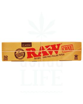 made of hemp RAW Classic Cones King Size | 32 pieces