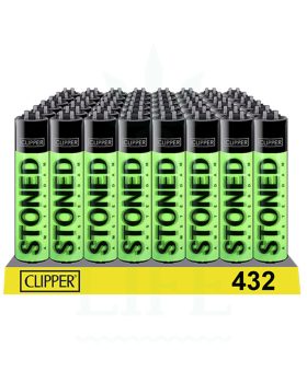 Anzünder CLIPPER Bong Feuerzeug ‘Stoned’ | Neon Grün