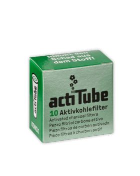 actiTube ACTITUBE Slim Aktivkohlefilter Extra slim 10 Stück | Konik