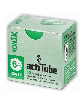 actiTube ACTITUBE Slim Aktivkohlefilter Extra slim 50 Stück | Konik