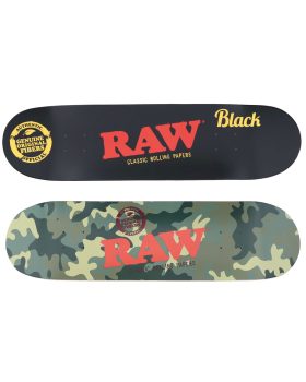 Beliebte Marken RAW Skateboard Deck ‘Camo Black’ | 22 x 81 cm